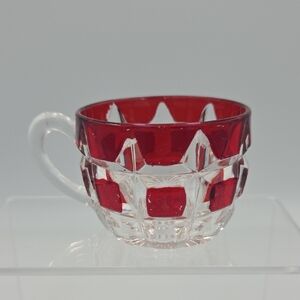 Elegant Red Crystal Glass Mug